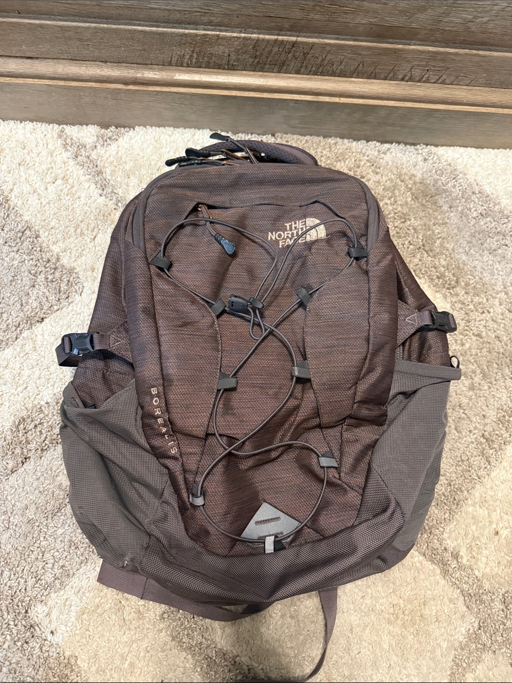 The North Face Borealis Backpack in Dark Brown with Black Accents